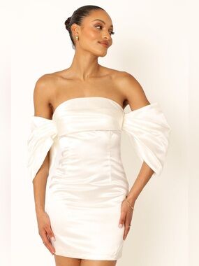 New! Petal & Pup Nisha Strapless Mini Dress White Size 8 Retail $99